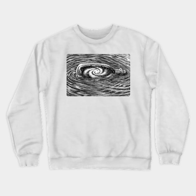 Galaxy in a bottle Crewneck Sweatshirt by Octomanart